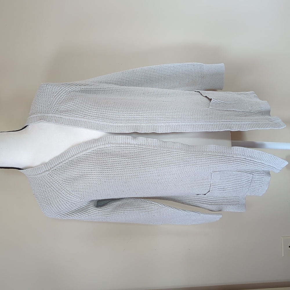 L.L. Bean Marled Open Front Open Weave Cardigan M… - image 1